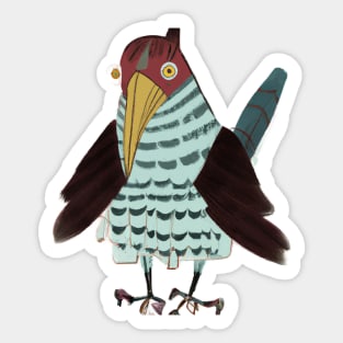 Cute Cuckoo Drawing Sticker